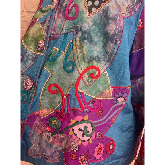 Daniel K Vintage Art Deco Funky Jacket 80s 90s Designer Ladies Size XL - Picture 4 of 10